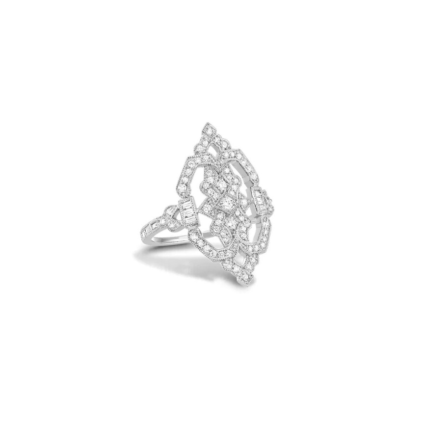 Stone Paris Garbo ring in white gold and diamonds