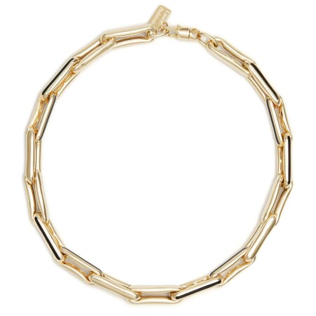 Collier Lauren Rubinski Large or jaune 14k et email noir