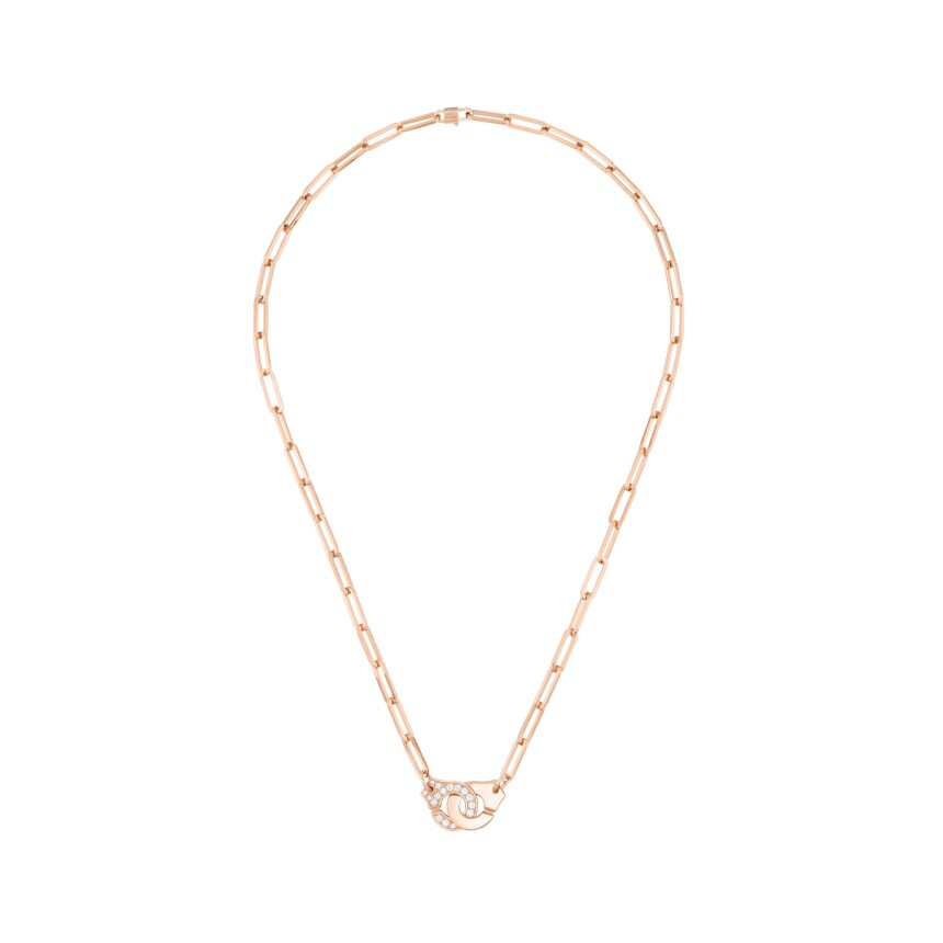 Dinh Van Menottes R12 Necklace in rose gold and diamonds