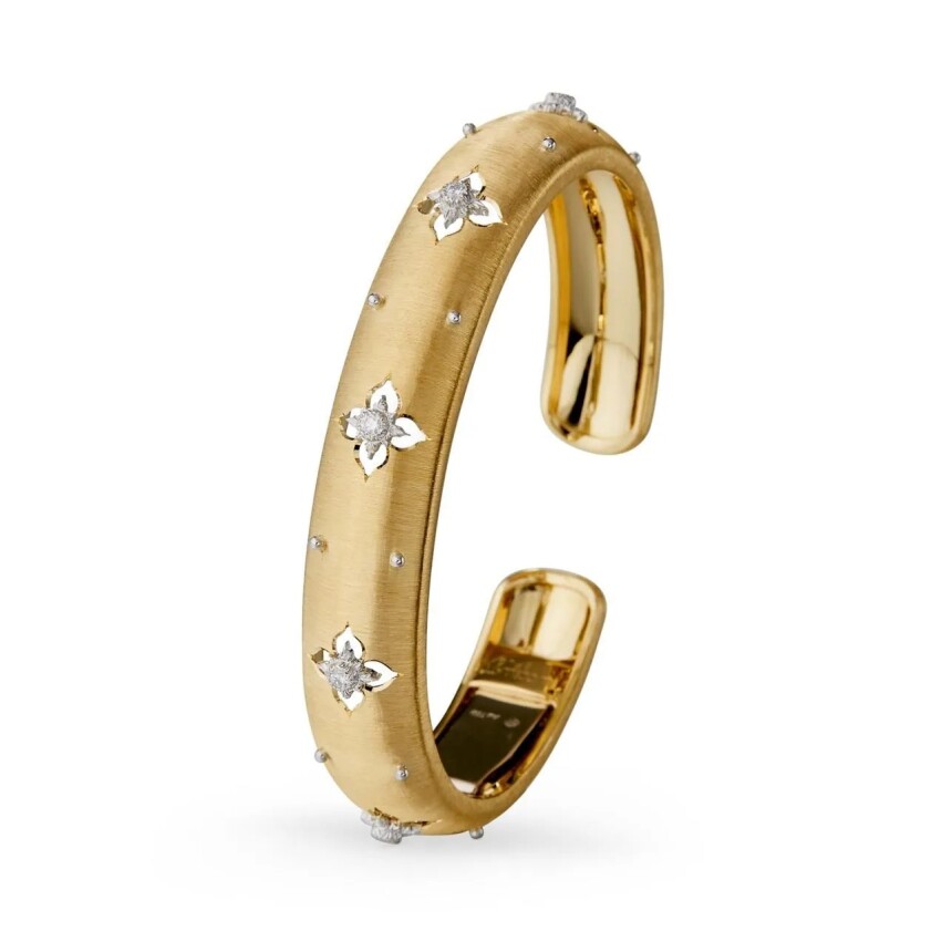 Buccellati Macri Giglio bracelet in yellow gold, white gold and diamonds