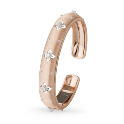 Bracelet Buccellati Macri Giglio en Or rose , Or blanc et diamants