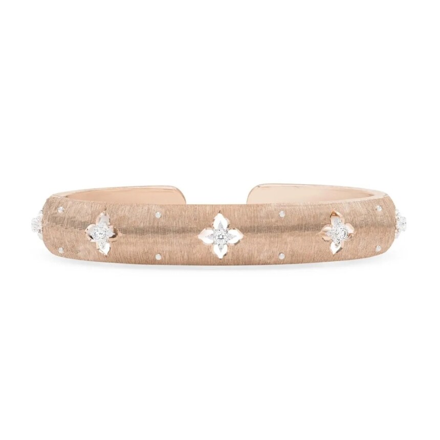 Buccellati Macri Giglio bracelet in pink gold, white gold and diamonds