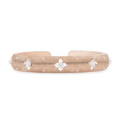 Bracelet Buccellati Macri Giglio en Or rose , Or blanc et diamants