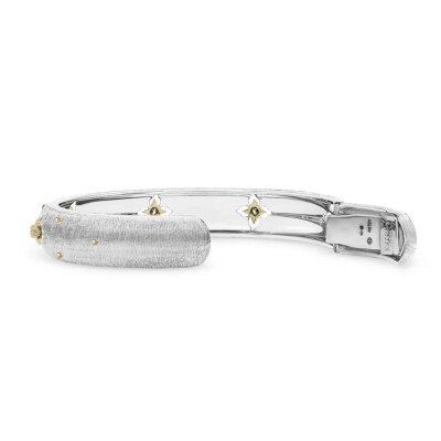 Bracelet Buccellati Macri Giglio en or blanc , or jaune et diamants