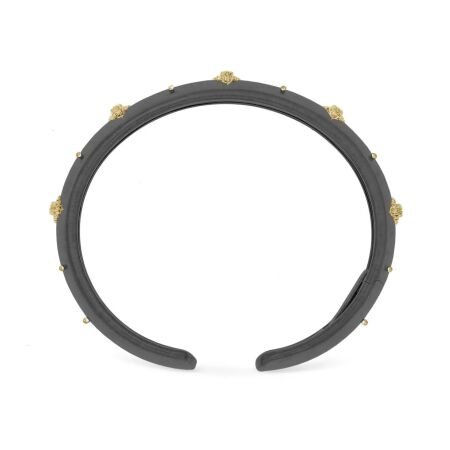 Buccellati Macri Giglio bracelet in DLC yellow gold plated black and diamonds