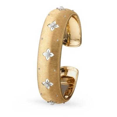 Bracelet Buccellati Macri Giglio en or jaune , or blanc et diamant