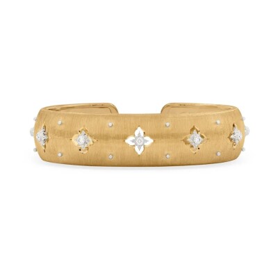 Bracelet Buccellati Macri Giglio en or jaune , or blanc et diamant