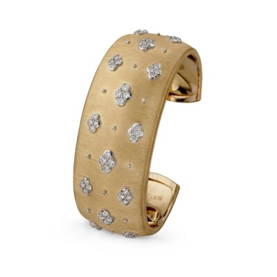 Bracelet Buccellati Macri AB en or jaune, or blanc et diamants