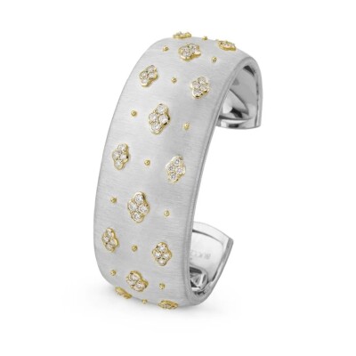 Bracelet Buccellati Macri AB en or blanc , or jaune et diamants