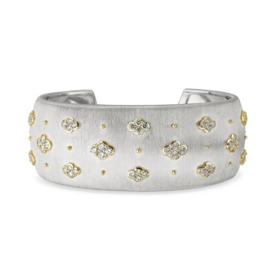 Bracelet Buccellati Macri AB en or blanc , or jaune et diamants