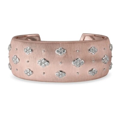 Bracelet Buccellati Macri AB en or rose , or blanc et diamants