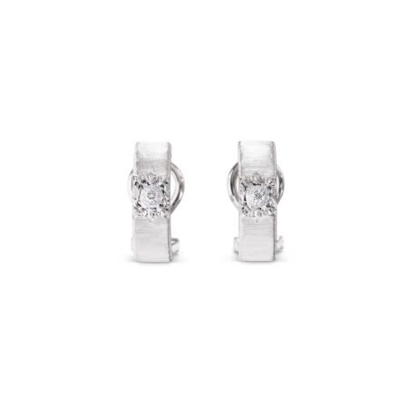 Buccellati Macri Classica earrings in white gold and diamonds