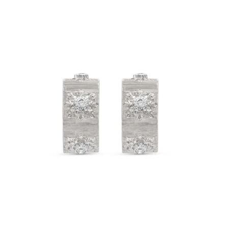 Buccellati Macri Classica earrings in white gold and diamonds