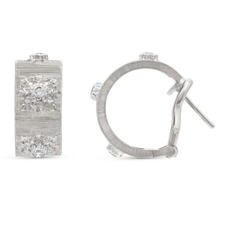 Buccellati Macri Classica earrings in white gold and diamonds