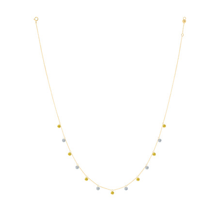 Collier la Brune & la Blonde Confetti - saphirs jaunes et diamants