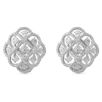 Boucles d'oreilles Buccellati Etoilée en or blanc