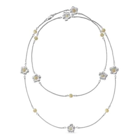 Buccellati Blossom Gardenia long necklace in silver