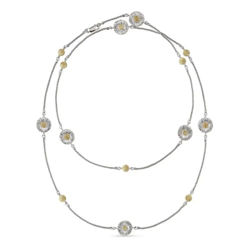 Buccellati Blossom Marguerite long necklace in silver