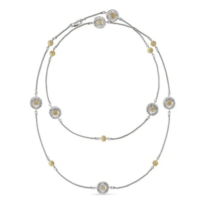 Sautoir Buccellati Blossom Marguerite en argent