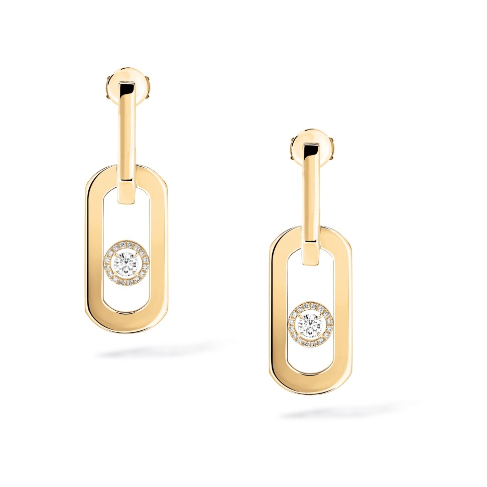 Messika So Move dangling earrings in yellow gold and diamonds