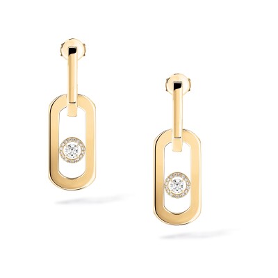 Boucles d'oreilles pendantes Messika So Move XL en or jaune et diamants