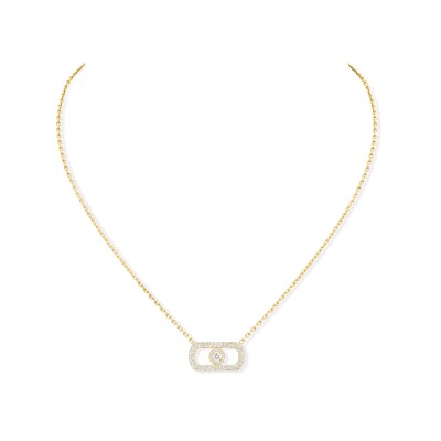 Collier Messika So Move pavé en or jaune et diamants