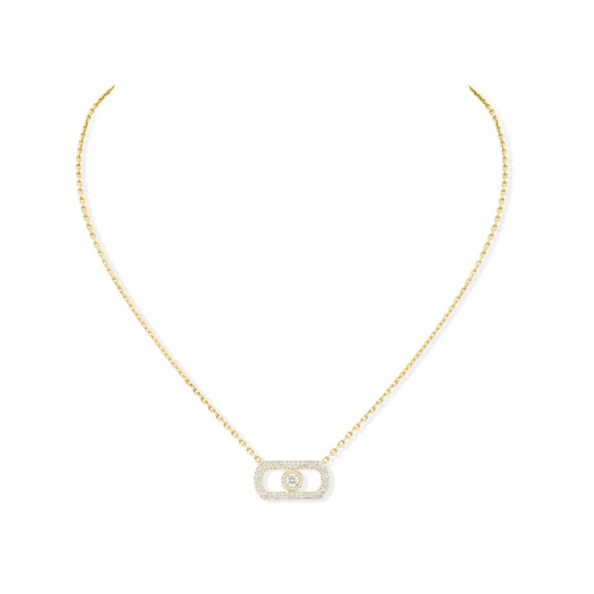 Messika So Move necklace paved in yellow gold and diamonds