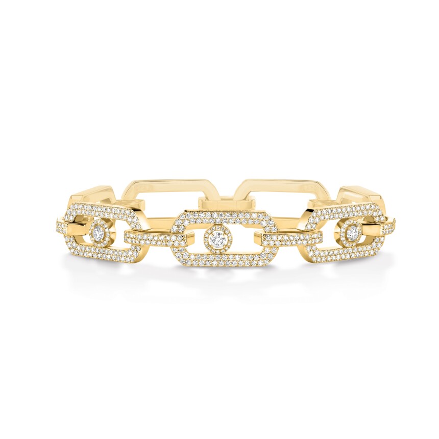 Messika So Move pavé XL bracelet in yellow gold and diamonds