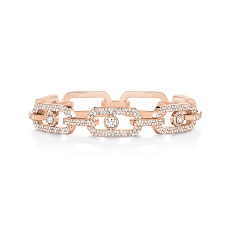 Bracelet Messika So Move pavé XL en or rose et diamants