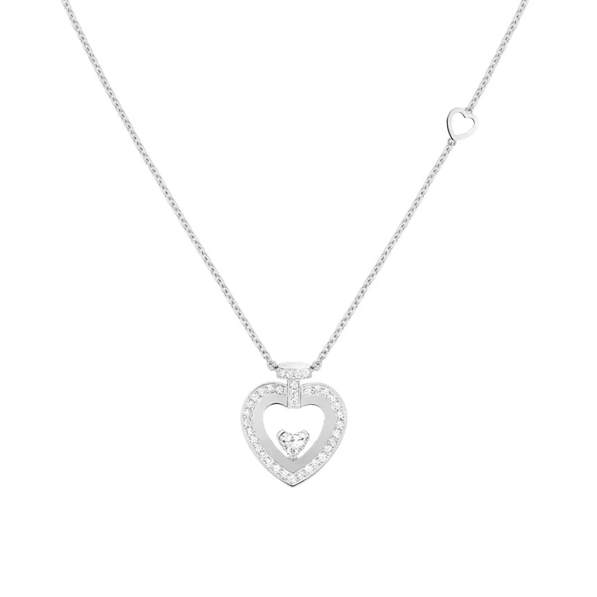 Fred Pretty Woman medium model necklace in white gold and diamonds