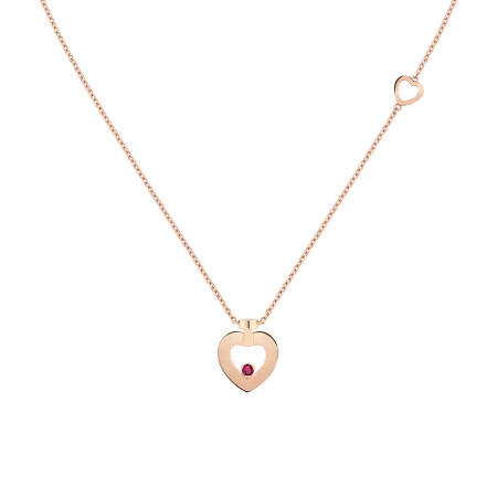 Collier Fred Pretty woman modéle XS en or rose et rubis