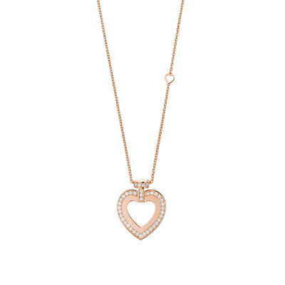 Collier long Fred pretty woman  grand modèle en or rose et diamants