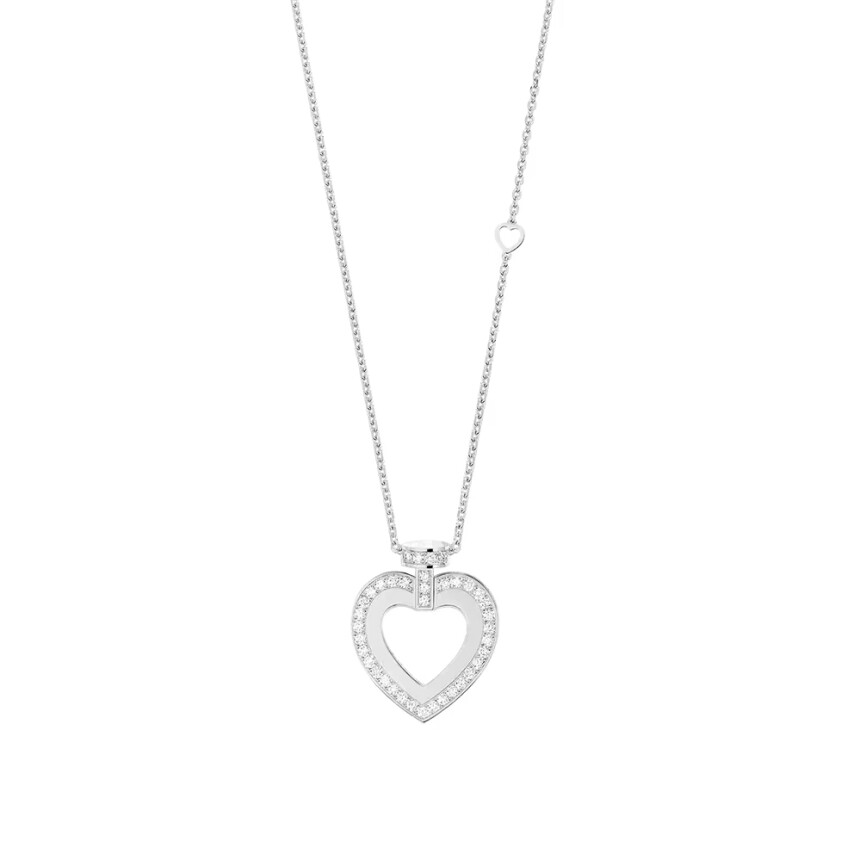 Fred pretty woman large model long necklace in white gold and diamonds