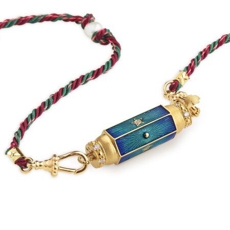 Collier Marie Lichtenberg Baby Locket Bleu