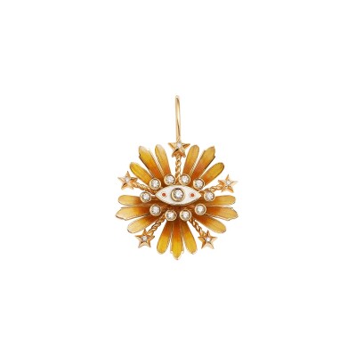 Mono earring Marie Lichtenberg Orange Flower