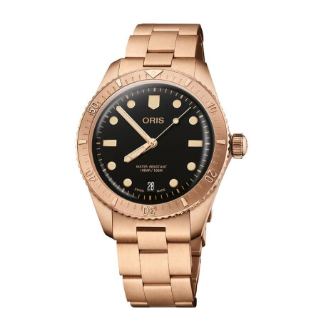 Montre Oris Divers Sixty-five date Cotton Candy Sepia