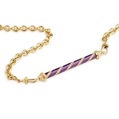 Marie Lichtenberg Candy Cane Purple Pendant