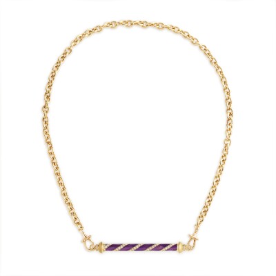 Marie Lichtenberg Candy Cane Purple Pendant