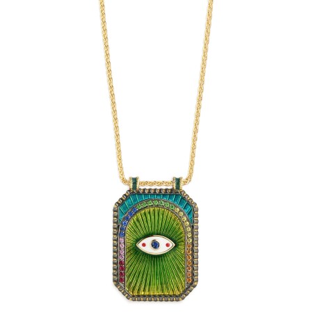 Collier Marie Lichtenberg Scapulaire Eye Will Rainbow Big