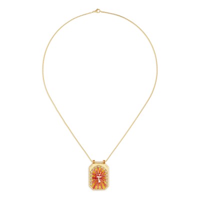 Marie Lichtenberg Pink Mushroom Necklace