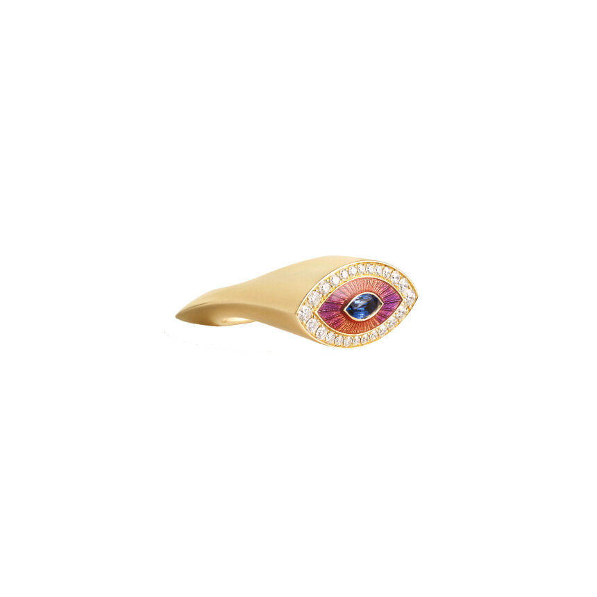 Marie Lichtenberg Evil Eye Purple Ring