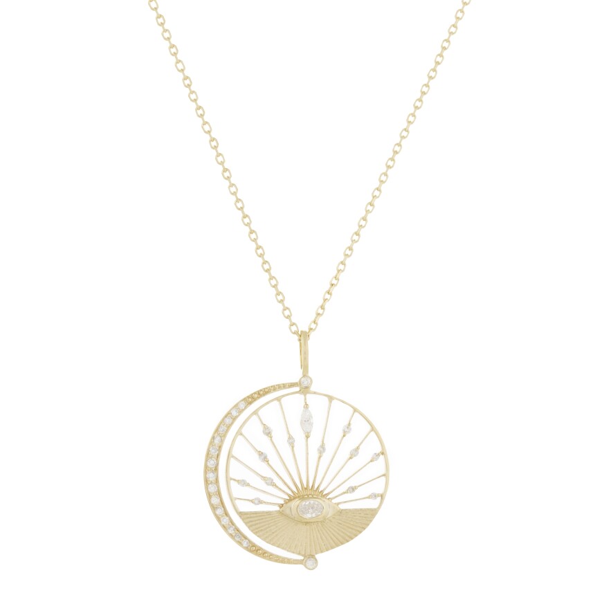 Celine Daoust Sunset Necklace in yellow gold and diamonds