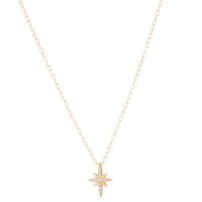 Collier Celine Daoust North Star en or jaune et diamants