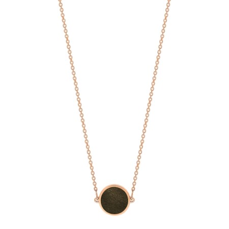 Collier GINETTE NY MINI EVER en or rose et obsidienne