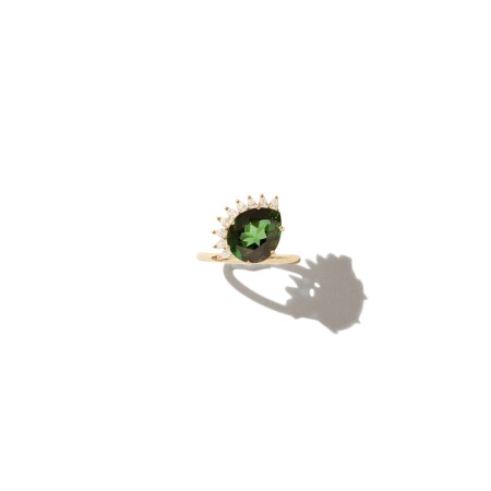 Bague Pascale Monvoisin Sun N°3 en or jaune et tourmaline verte