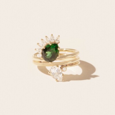 Bague Pascale Monvoisin SUN N°4 en or jaune et tourmaline verte