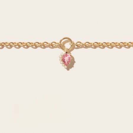 Collier Pascale Monvoisin SUN N°1 en or jaune et tourmaline rose