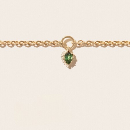 Collier Pascale Monvoisin Sun N°1 en or jaune et tourmaline verte