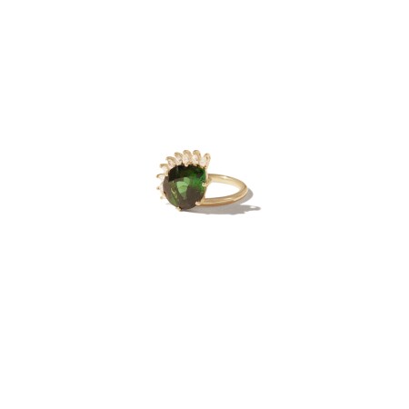 Bague Pascale Monvoisin Sun N°3 en or jaune et tourmaline verte