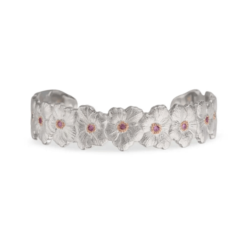 Buccellati Blossoms Gardenia bracelet in silver with sapphires